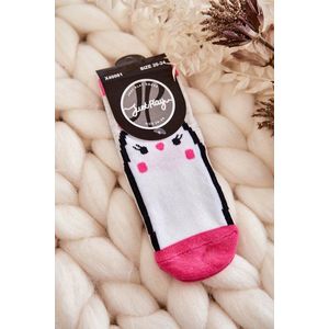 Dětské klasické bavlněné ponožky šedo-růžové obraz