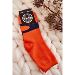 Dámské bavlněné ponožky Námořnický vzor oranžove obraz