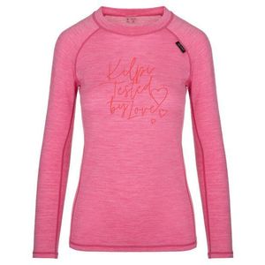 Dámské vlněné termo tričko Kilpi MAVORA TOP-W růžové obraz