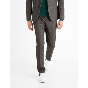 Šedé pánské oblekové slim fit kalhoty Celio Comaglia obraz