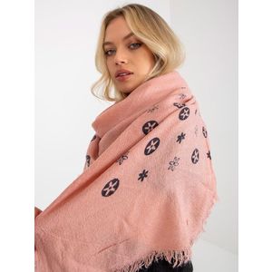 Prachově růžový dámský šátek s potiskem obraz
