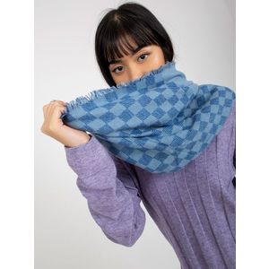 Modrý dámský zimní šátek s vlnou obraz