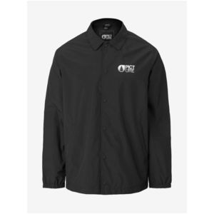 Černá pánská lehká košilová bunda s potiskem Picture Sinned - Pánské obraz