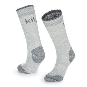 Světle šedé unisex termo ponožky Kilpi LECCO obraz