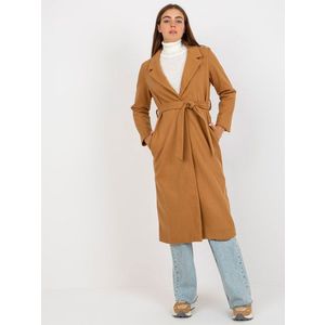 Dámský kabát Fashionhunters Camel Brown obraz