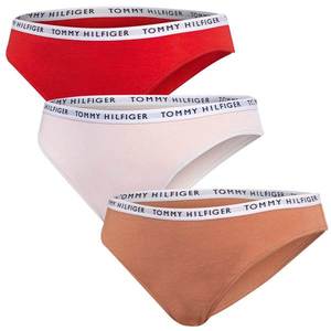 Sada tří dámských kalhotek v béžové, červené a hnědé barvě Tommy Hilfiger Underwear obraz
