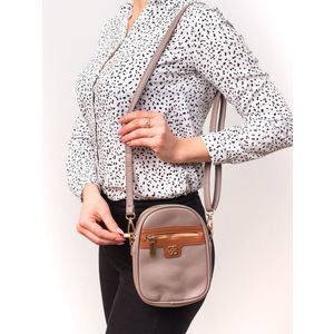 Small women's handbag beige Shelvt obraz