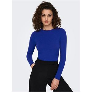 Tmavě modré dámské basic tričko ONLY Lamour - Dámské obraz