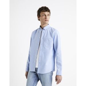 Světle modrá pánská bavlněná košile Celio Daxford obraz