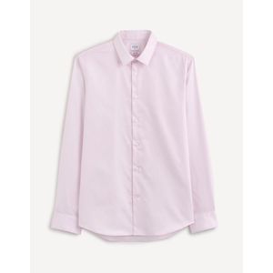 Světle růžová pánská slim fit košile Celio Narox obraz