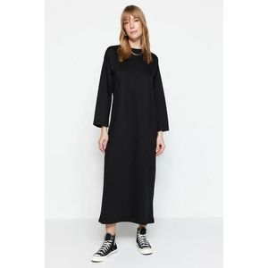 Trendyol Black Oversized Knitted Dress obraz