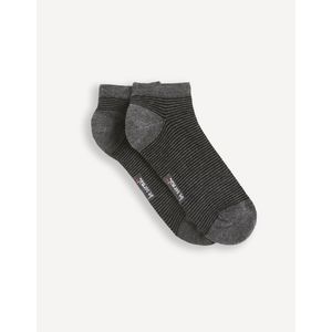 Tmavě šedé pánské proužkované ponožky Celio Difunray obraz