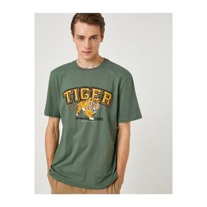 Koton College Tričko Tygr Tištěné Posádky Krk Krátký rukáv obraz