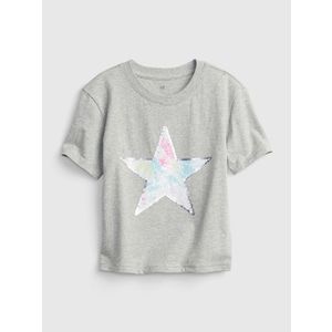 GAP Dětské tričko hvězda z flitrů - Holky obraz