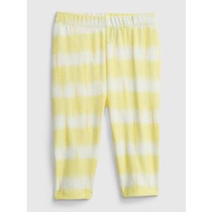 GAP Žluté holčičí dětské legíny organic cotton crop leggings obraz