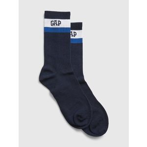Tmavě modré pánské vysoké ponožky GAP athletic obraz