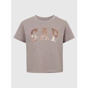 Béžové holčičí tričko organic logo GAP flitry obraz