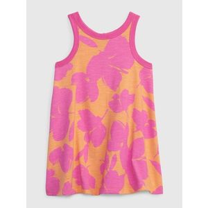 Růžové holčičí šaty GAP s květy obraz