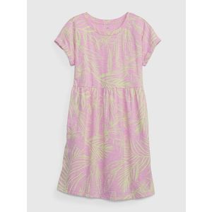 Růžové holčičí šaty bavlněné šaty GAP obraz