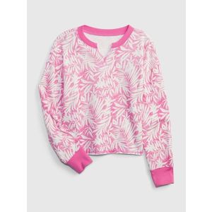 Růžové holčičí tričko s dlouhým rukávem GAP obraz