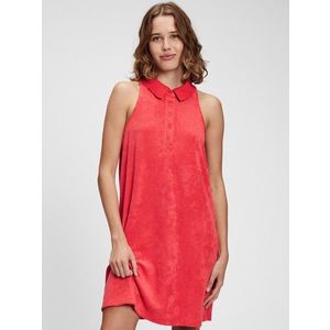 Červené dámské krátké šaty s límečkem GAP obraz