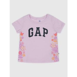 GAP Dětské tričko s logem a květy - Holky obraz