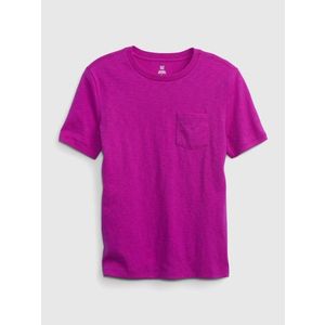 Tmavě růžové dětské tričko s kapsičkou GAP obraz