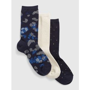 Sada tří párů dámských ponožek v tmavě modré a bílé barvě GAP obraz