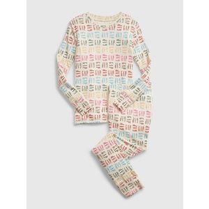 Béžové dětské vzorované pyžamo GAP obraz