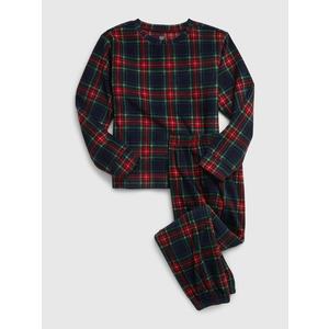 Černo-červené dětské kostkované pyžamo GAP obraz