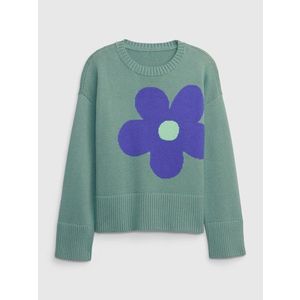 GAP Dětský svetr s květinou - Holky obraz