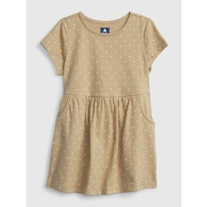 Béžové holčičí šaty šaty organic kapsy GAP obraz