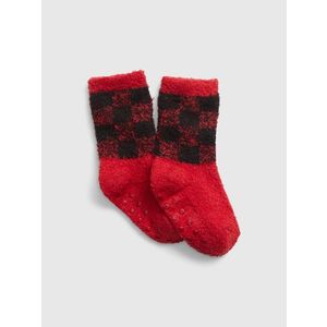 GAP Spodní prádlo - Dětské kostkované ponožky Červená obraz