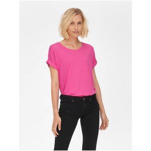 Tmavě růžové dámské tričko ONLY Moster - Dámské obraz