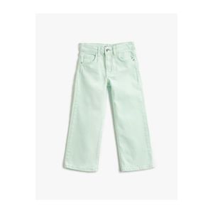 Koton rovné džíny s kapsami, volný střih - Rovné džíny s nastavitelným elastickým pasem. obraz
