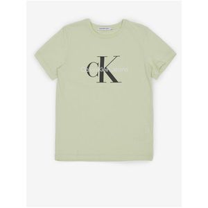 Světle zelené holčičí tričko Calvin Klein Jeans - Holky obraz