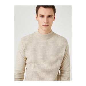 Koton pletený svetr s polovičním rolákem, úzký střih obraz