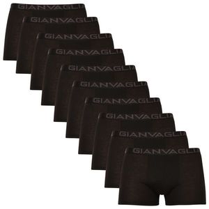 10PACK pánské boxerky Gianvaglia černé obraz
