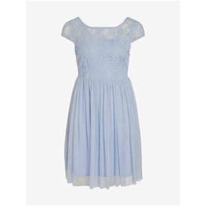 Světle modré dámské šaty s krajkou VILA Ulcricana obraz