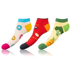 Sada tří párů unisex barevných vzorovaných ponožek Bellinda CRAZY IN-SHOE SOCKS 3x obraz