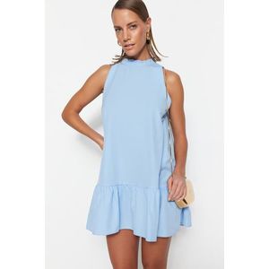 Trendyol Blue Relaxed Fit Sleeveless Mini Woven Dress obraz
