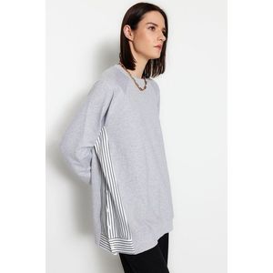 Trendyol Gray Woven Joint Knitted Tunic obraz
