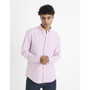 Světle fialová pánská košile Celio Daxford obraz