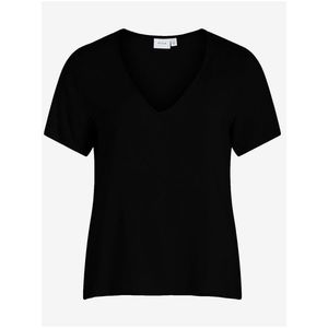 Černé dámské basic tričko VILA Paya obraz