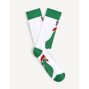Bílo-zelené pánské ponožky Celio Corn Flakes obraz