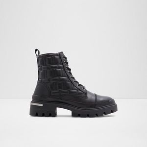 Černé dámské kožené kotníkové boty ALDO Quilt obraz