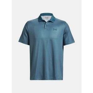 Modré vzorované sportovní polo tričko Under Armour UA Perf 3.0 Printed Polo obraz