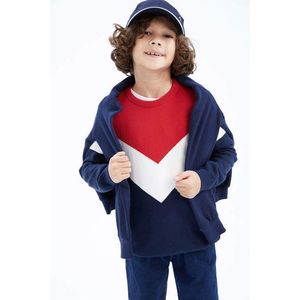 DEFACTO chlapecký svetr s pravidelným střihem a kulatým výstřihem obraz