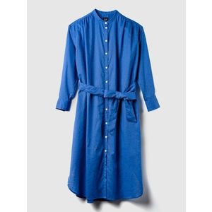 Modré dámské košilové midi šaty GAP obraz