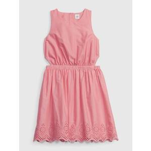 Růžové holčičí šaty šaty s madeirou GAP obraz